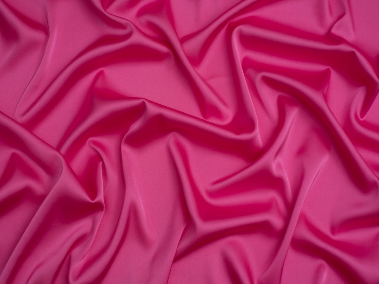 Super Stretch Woven Charmeuse Silky Satin Fabric Cerise Pink