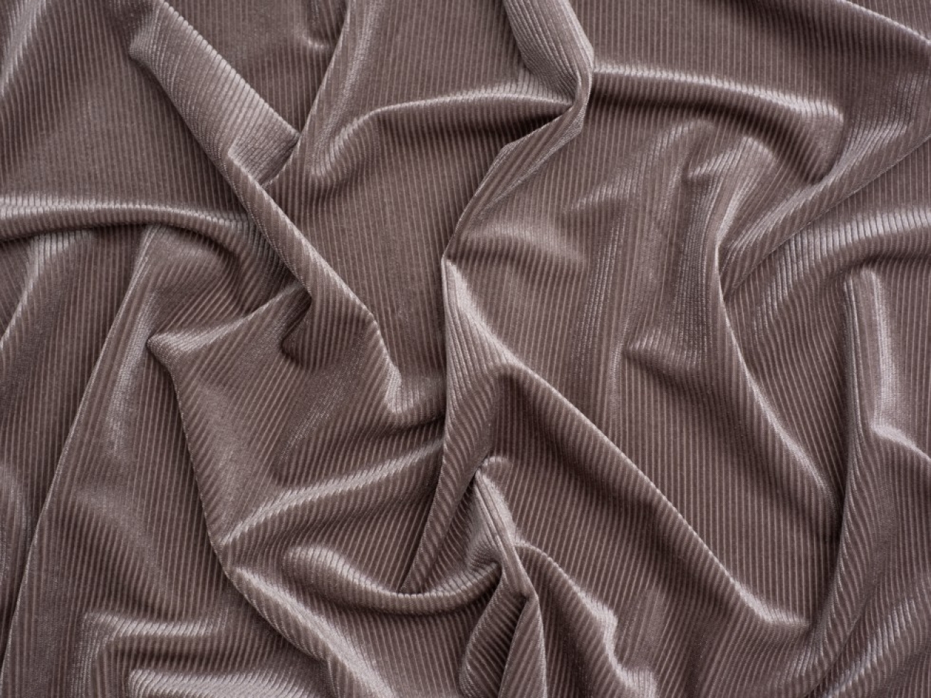 Narrow Rib Velvet Stretch Knit Fabric Heather