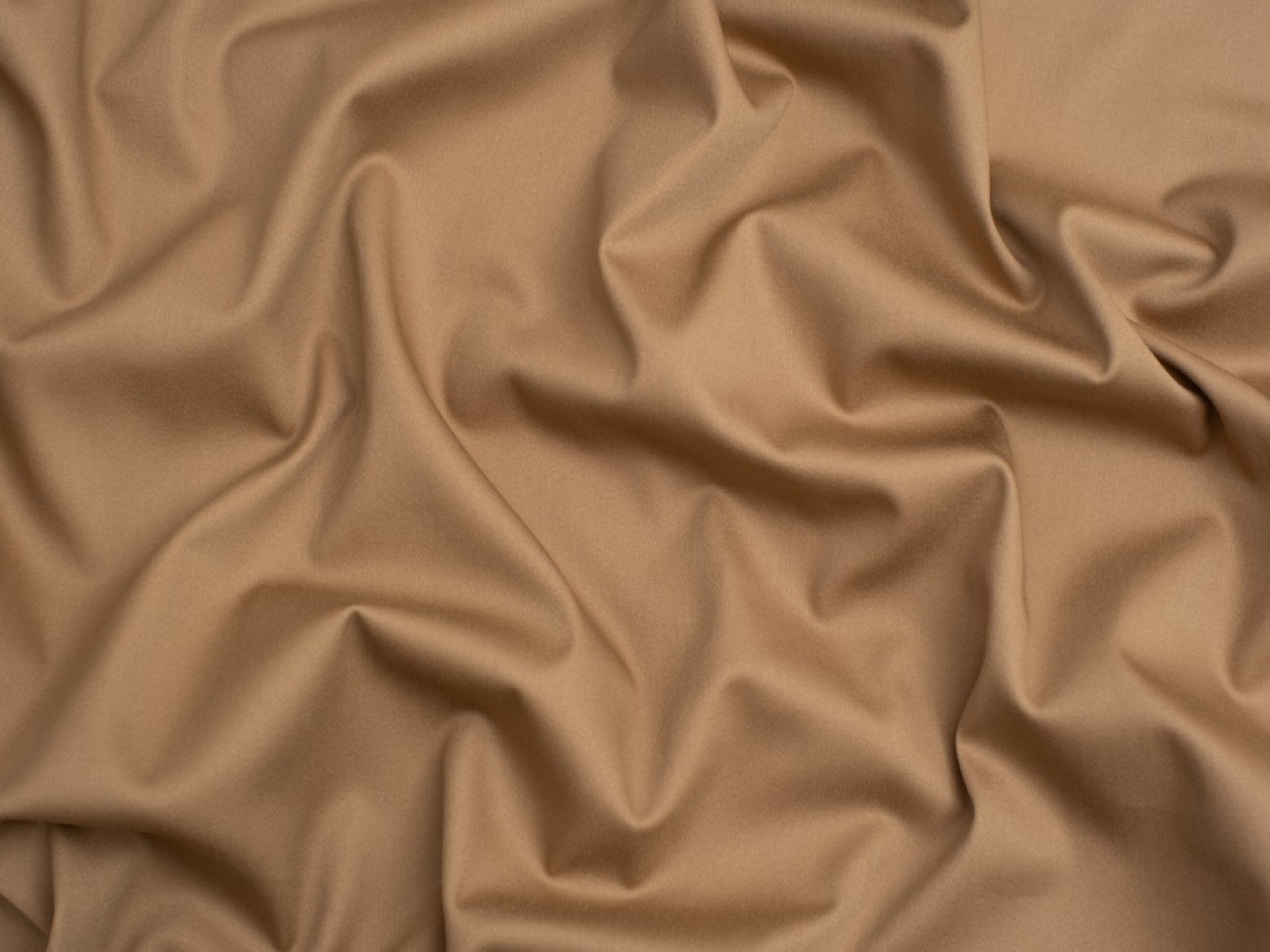 Minerva Core Range Woven Stretch Cotton Sateen Fabric Camel