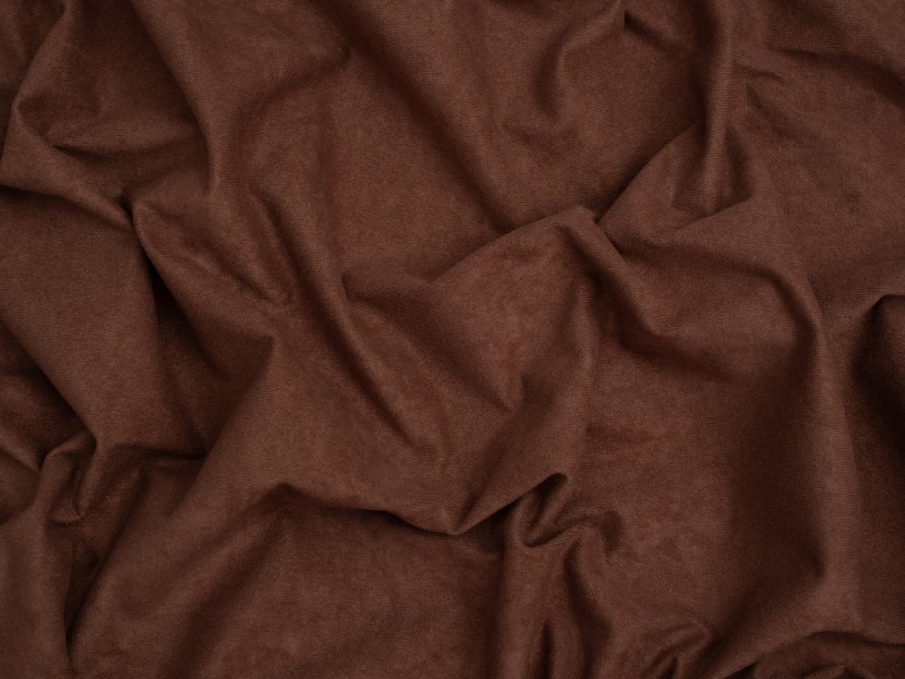 Minerva Core Range Faux Suede Suedette Fabric Chocolate