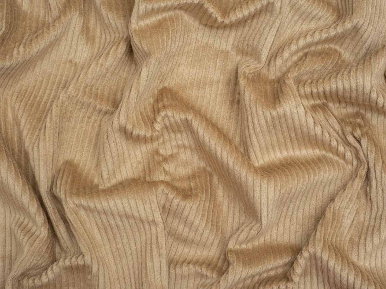 Minerva Core Range 6 Wale Stretch Woven Jumbo Cord Fabric Beige