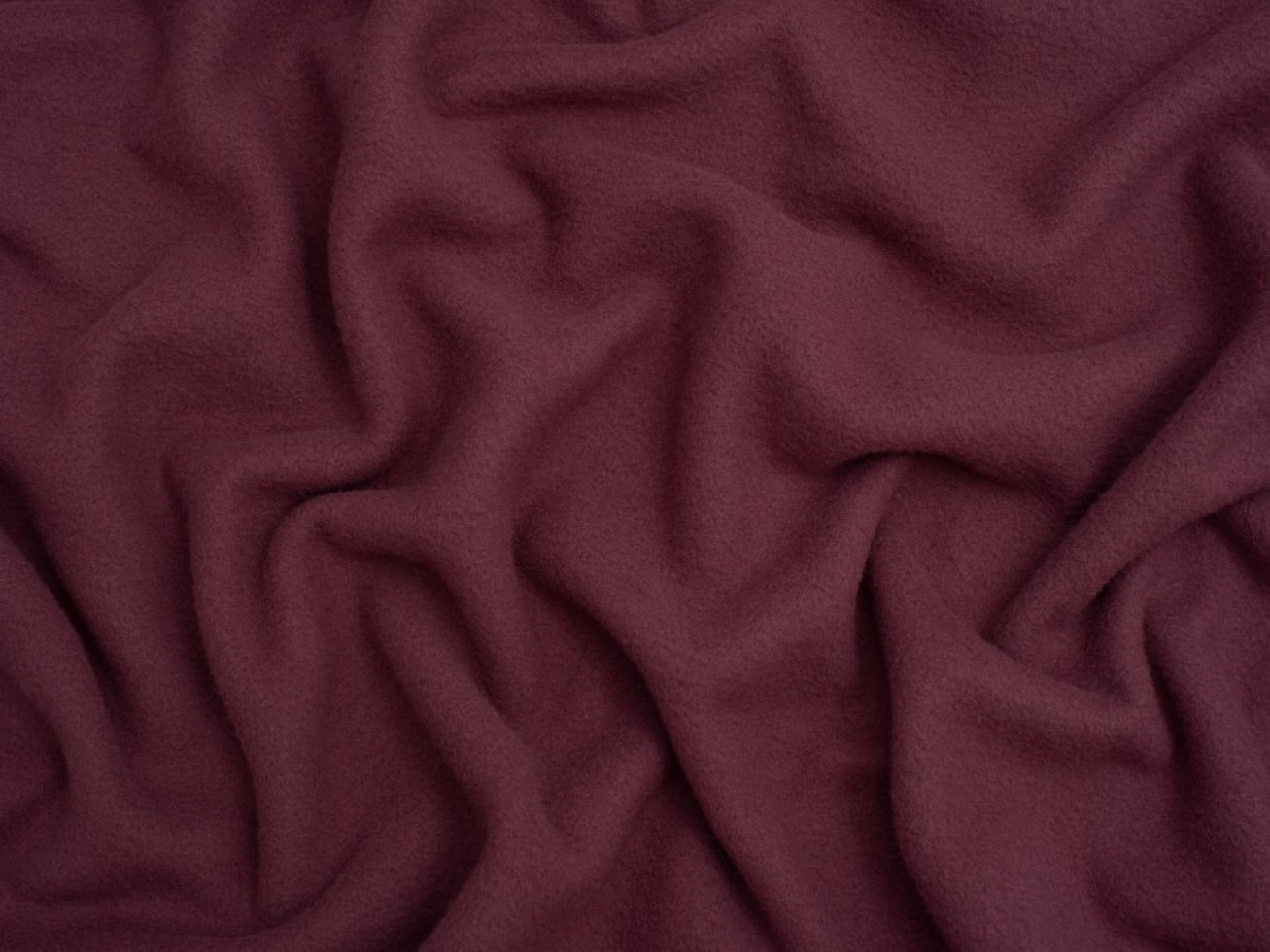 Minerva Core Range Brushed Microfleece Fabric Aubergene