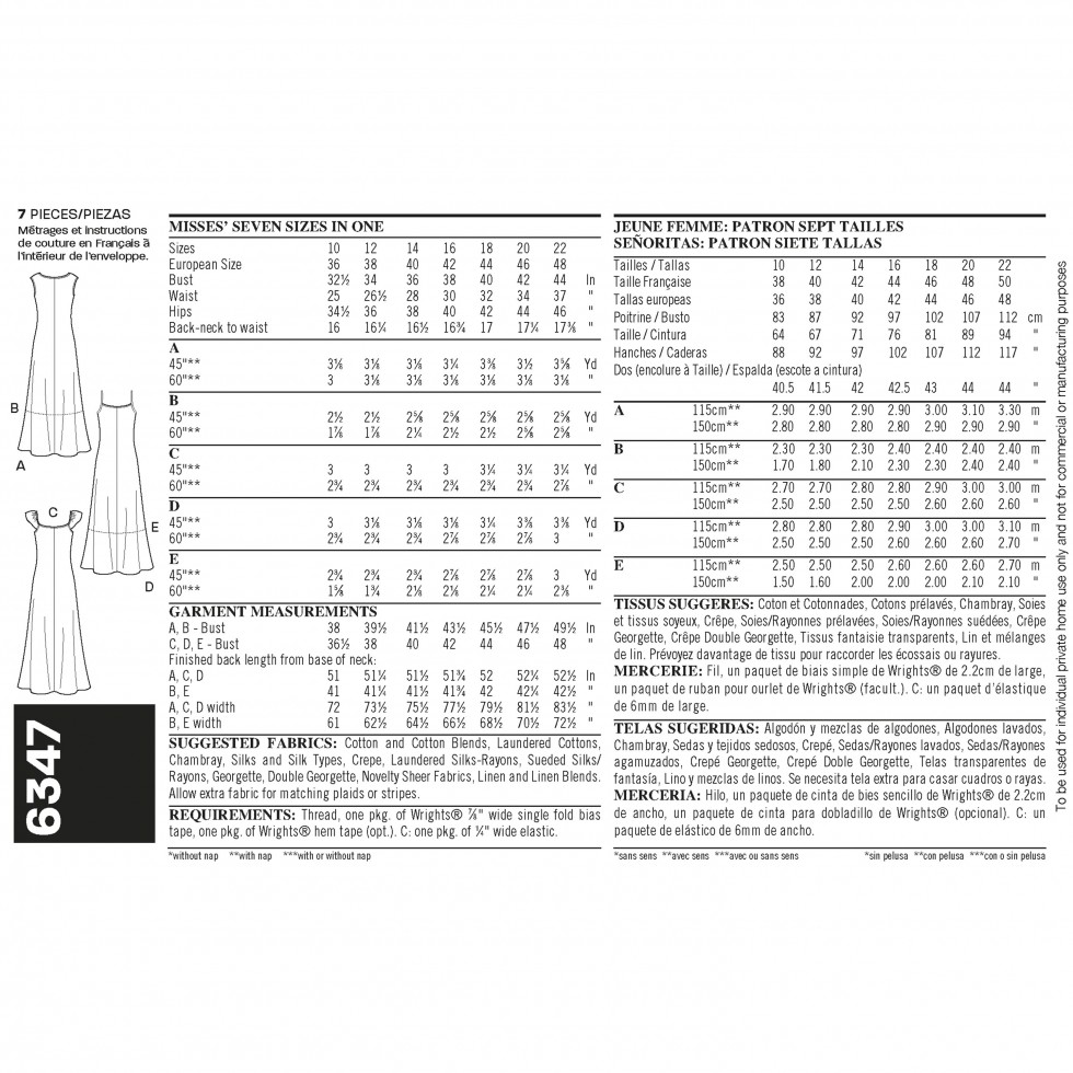 New Look Paper Sewing Pattern 6347 | Minerva