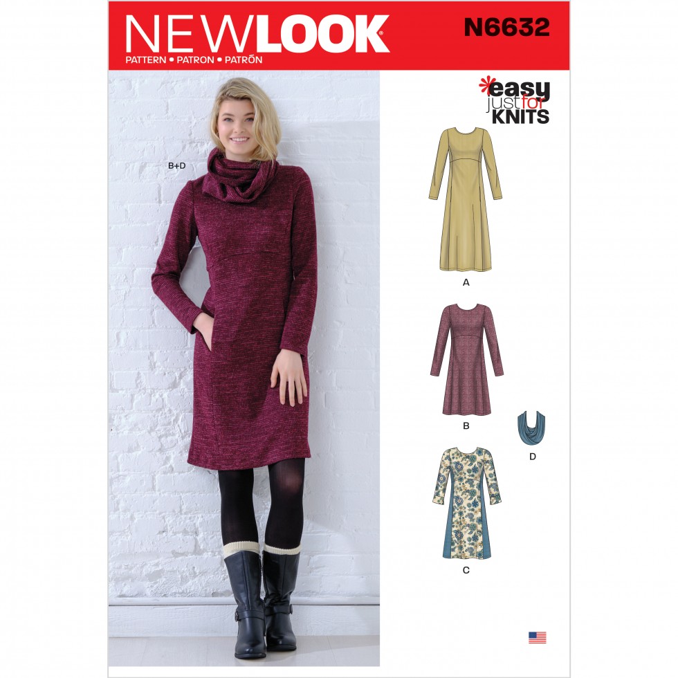 Patron De Couture New Look Mixte (Robe, Chemisier, Jupe) - Adulte, Tailles Variées