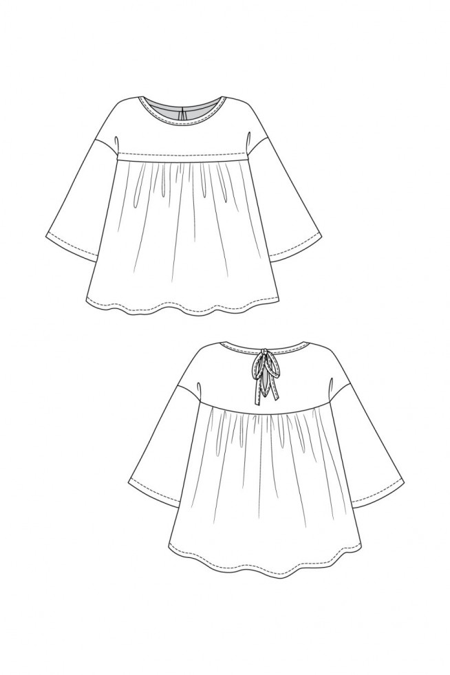 Named Clothing Paper Sewing Pattern Syli Dress & Blouse | Minerva