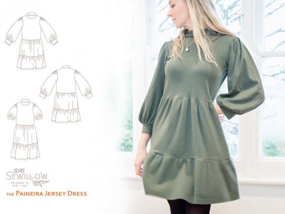 Sewillow Sewing Pattern The Paineira Tiered Jersey Dress (PDF)