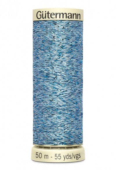 Gütermann Metallic Effekt Nähgarn – 50 M, Farbe 400, 70% Polyamid & 30% Polyester