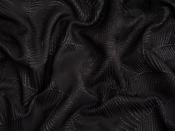 Minerva Core Range Astrid Textured Woven Brocade Fabric Black
